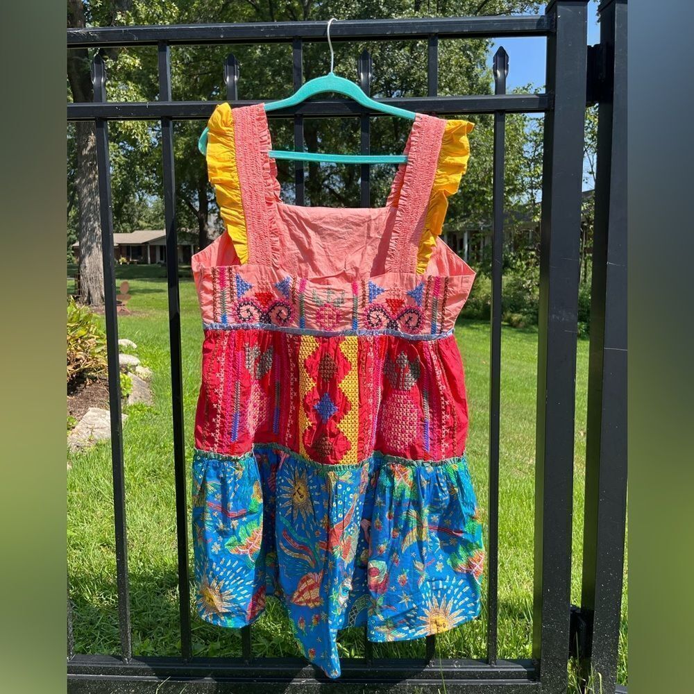 FARM Rio Colorblock Embroidered Mini Dress NWT - Picture 16 of 16
